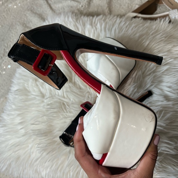 VERISSON Women's Fashion Stiletto Pumps Buckle Strappy Platform Court - Picture 5 of 8